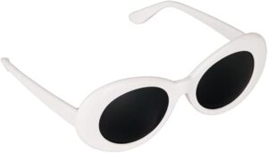 Men's Fashion Women's Luxury Cat Eye Sunglasses Triangle Vintage Design UV400 Sun Glasses Unisex Classic Small Outdoor Goggle Shades (oval - white)-B0DP15NJMB