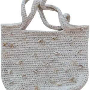 Handmade Women Crochet HandBag,34 * 30 CM- B0DDKZTX12