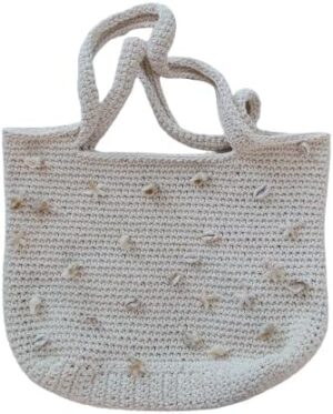 Handmade Women Crochet HandBag,34 * 30 CM- B0DDKZTX12