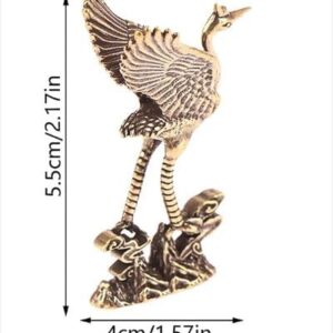 1pcs - 5.5 * 4CM - Small Chinese Mini Retro Collectable Chinese Brass Carved Chinese Ancient Beast Flying Pixiu Home Ornaments Copper Figurines Fengshui Statue (N12)-B0D37NZB1B