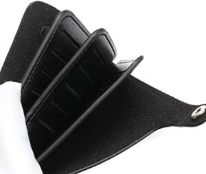 Gubintu Black Leather For Unisex - Card & ID Cases-B091DB98ZG