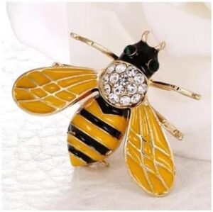 Cute Vintage Big Bee Insect Brooch Enamel Animal Badge Corsage Pins Jewelry Gift (D) 3.9 * 1.9cm-B0BRCDY746