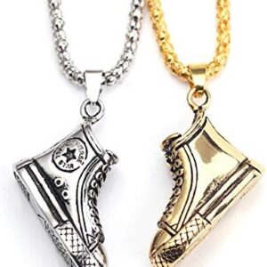 417a6kqHvGL._AC_ Gold-Punk Statement Shoes Necklace & Pendant Silver Color Alloy Vintage American Style Steampunk Men Chain Jewelry S196-B0C382HGJK
