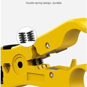 Multi-functional Wire Coax Coaxial Stripping Tool for UTP/STP RG59 RG6 RG7 RG11 Universal Cable Stripper Cutter Pliers-B0BRYNVSFJ