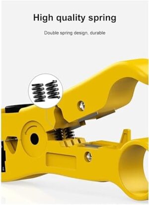 Multi-functional Wire Coax Coaxial Stripping Tool for UTP/STP RG59 RG6 RG7 RG11 Universal Cable Stripper Cutter Pliers-B0BRYNVSFJ