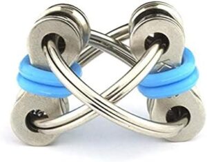 Flippy Chain Fidget Toy Perfect for ADHD, Anxiety, and Autism - Bike Chain Fidget Stress Reducer for Adults and Kids Blue-B096QZNB3N