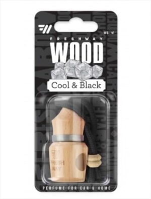 Car Freshener Fresh-Way Wood Cool & Black (Perfume For Car & Home) With Extra Tester Bottle-B0CWDG2Y5C