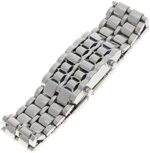 Iron Samurai Inspired Blue LED Unisex Watch-B0968Z5WMF