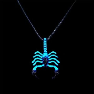 Unique Scorpion Pendant Chain Necklace, Stainless Steel Accessory for Men, Trendy Hip-Hop Style Jewelry with Hollow Out Design 60Cm Random Color-B0DLB5CWQC