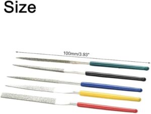 6Pcs 3x140mm Small Needle File Set Hand Tools For Jeweler Wood Carving Craft Metal Glass Stone Stainless Steel Polishing Carving (B-Shape) As shown-B0DDW7RSLX