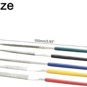 41FORQtQLKL._AC_SX522_ 6Pcs 3x140mm Small Needle File Set Hand Tools For Jeweler Wood Carving Craft Metal Glass Stone Stainless Steel Polishing Carving (B-Shape) As shown-B0DDW7RSLX