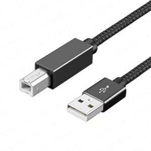 1 Pcs USB TYPE-C USB A male to USB B 2.0 Female Printer Cable Braided Printer Scanner Cord 480Mbps For Camera E pson HP Can on 1M-B0DL1BZTY4