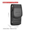 Phone Holster Case Nylon Cell Phone Belt Clip Pouch Carrying Case Waist Bag - Vertical (XXL) 16 * 8.3 * 1.5CM-B0CY7TS292