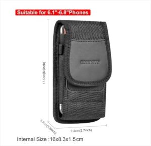 Phone Holster Case Nylon Cell Phone Belt Clip Pouch Carrying Case Waist Bag - Vertical (XXL) 16 * 8.3 * 1.5CM-B0CY7TS292