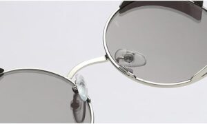 Steampunk Style Round Vintage Polarized Sunglasses Retro Eyewear UV400 Protection Metal Frame As Shown-B0CHWL4YS5