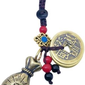 41H6ecPk1+L._AC_ Handmade Rope Lucky Feng Shui Hanging Vintage Brass Money Bag Keychain-B09WZHBD9F