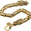 MySouq-Store [ 1Pc- A10028-Gold Color 21Cm ] High Quality Textured Chain Bracelet Charm Men Trend Casual Bracelet Friendship Charm Handmade Jewelry Gift-B0CLQJHQKY