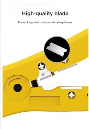 Multi-functional Wire Coax Coaxial Stripping Tool for UTP/STP RG59 RG6 RG7 RG11 Universal Cable Stripper Cutter Pliers-B0BRYNVSFJ