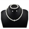 MySouq-Store (1 Set) (As Shown) Fashion Simple rhinestone necklace earrings set Bridal Wedding Party Rhinestone Water Drop Pendant Necklace Drop Earrings Set (Ryans Jewelry-Metal Color: 5)B0D22BFJMP