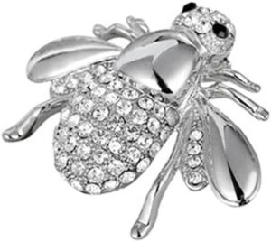 (1 Pcs) (Color As Pic) Rhinestone Animal Shape Brooch Enamel Pin Antique Color Fashion Insect Brooches For Women Fine Jewelry Animal Little Bee Brooches-B0CBYYCM41