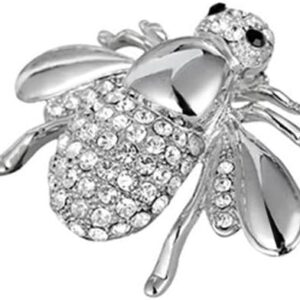 (1 Pcs) (Color As Pic) Rhinestone Animal Shape Brooch Enamel Pin Antique Color Fashion Insect Brooches For Women Fine Jewelry Animal Little Bee Brooches-B0CBYYCM41