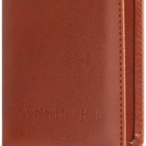 41OaNFjL3IL._AC_ 1PCs Travel Passport ID Card Cover Holder Case Faux Leather Color May Little Different (orange)-B0DC5NKXP6