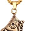 Gold-Punk Statement Shoes Necklace & Pendant Silver Color Alloy Vintage American Style Steampunk Men Chain Jewelry S196-B0C382HGJK