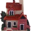 6 * 4.5 * 7.5cm Color: as shown - Cute Mini Resin House Miniature House Fairy Garden Landscape Home Garden Decoration Resin Crafts Styles Multiple color-B0C2DGWTC4