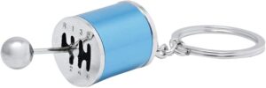 Zinc Alloy Metal Gear Box Shifter Keychain - Blue-B091DQ1V52