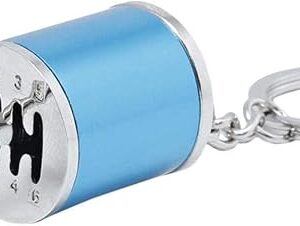 Zinc Alloy Metal Gear Box Shifter Keychain - Blue-B091DQ1V52