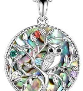 41RkjBXjReL._AC_ (1 Pc) Owl Pendant Necklace for Women Attractive Colorful Retro Necklace for Thanksgiving Christmas Gift NO5301 (5.6 Grams)-B0DP85NH7L