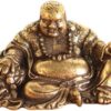1PC- Figurine Small Brass Statue Golden Brass Craft Miniatures Sculpture Antique Bronze Large Belly Laughing Maitreya Buddha Statue Desk Copper Ornament Crafts Brass-B0CVSF929Q