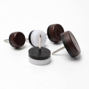 [20 Pcs] Small Mixed Thickened Furniture Glide,Nail-On Nylon Slider Pad Floor Protector for Wooden Leg Feet Of Chair Table Sofa-B0CGMNZR13