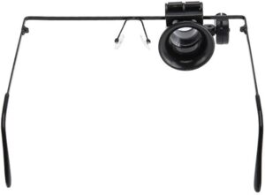 1PCS - 20X LED Light Monocular Eyeglasses Magnifier Head Magnifying Glass Loupe Jewelry Watch Part Repair Tool Accessory for Watchmaker-B0C3SZFJFQ