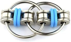 Flippy Chain Fidget Toy Perfect for ADHD, Anxiety, and Autism - Bike Chain Fidget Stress Reducer for Adults and Kids Blue-B096QZNB3N
