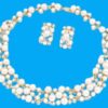 1 Set - Fashion Simple Rhinestone necklace earrings set Bridal Wedding Party Rhinestone Water Drop Pendant Necklace Drop Earrings Set (003)-B0CLJTFXVW