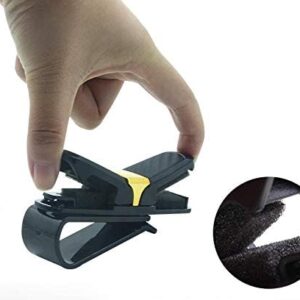 41asDjIkAFL._AC_ Portable Fastener Clip Eyeglasses Clip Ticket Card Clamp ABS Car Glasses Cases Black Car Sun Visor Sunglasses Holder-B08Z4GLRKV