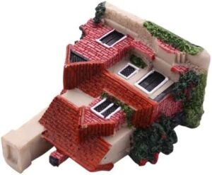 6 * 4.5 * 7.5cm Color: as shown - Cute Mini Resin House Miniature House Fairy Garden Landscape Home Garden Decoration Resin Crafts Styles Multiple color-B0C2DGWTC4