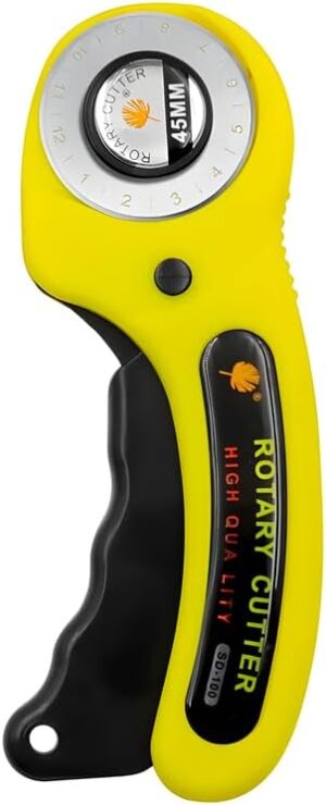 1pcs- 45mm Leather with one blade craft Rotary Cutter Leather Cutting Tool Leather Craft Fabric Circular Blade DIY Patchwork Sewing Quilting - Random Color-B0DPJ6G5RP