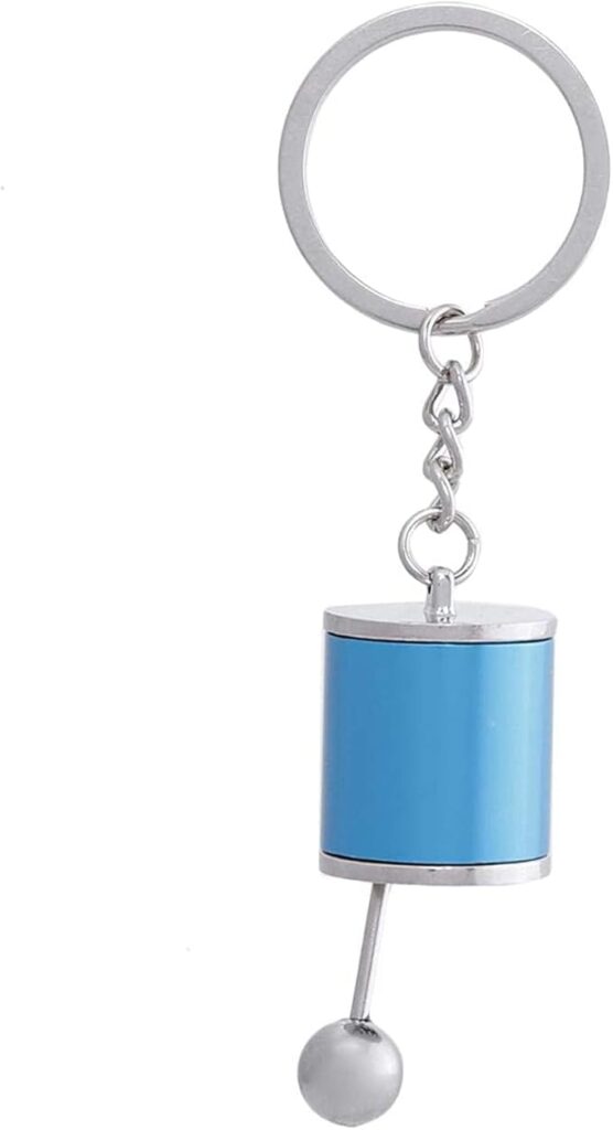 MYSouq-store-Zinc Alloy Metal Gear Box Shifter Keychain - Blue-B091DQ1V52