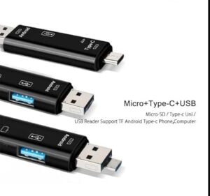 5 in 1 Multifunction Usb 2.0 Type C/Usb/Micro Usb/Tf/SD Memory Card Reader-B0BT5X8P6B