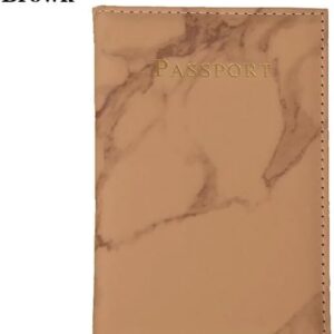 Travel Passport ID Card Cover Holder Case Faux Leather Color May Little Different (Bronze)-B0DQH893DZ