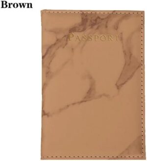 Travel Passport ID Card Cover Holder Case Faux Leather Color May Little Different (Bronze)-B0DQH893DZ