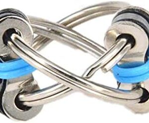 Flippy Chain Fidget Toy Perfect for ADHD, Anxiety, and Autism - Bike Chain Fidget Stress Reducer for Adults and Kids Blue-B096QZNB3N