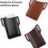 [ Gray ] Men Cellphone Belt Loop Holster Case Waist Bag Leather Phone Wallet Vintage Belt Bag Mobile Phone Protective Sheath-B0CLKGG7QK