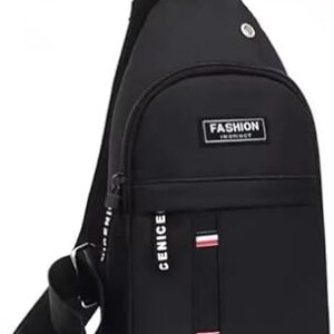 41niza-GC-L._AC_SY450_ New Chest Bag For Male Men's shoulder bag Simple Nylon Fashion Mini Cross Bag Waterproof Crossbody Bag Luxury Bag 31X17X5 Cm (Black)-B0DD5T1135
