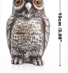 41og5xx554L._AC_ 1PCs Decorative Owl Realistic Animal Scarecrow Decor Lawn Garden Miniatures Figurine Home Small 6x10cm Random Color-B0D8DHN9Q1