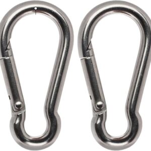 2Pcs - Uniqe Snap Spring M12 Hook Carabiner Clips - 13.8cm/5.43 inches - Multipurpose Durable Outdoor/Indoor Carabiners for Keychains, Camping, Fishing & Hiking Accessories-B0CNNG6629