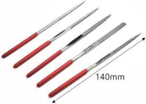 6Pcs 3x140mm Small Needle File Set Hand Tools For Jeweler Wood Carving Craft Metal Glass Stone Stainless Steel Polishing Carving (B-Shape) As shown-B0DDW7RSLX