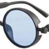 MySouq-Store [1Pcs] [As Shown] New Steampunk Sunglasses for Men Women Vintage Trendy Round Metal Frame Polarized Sun Glasses Outdoor Driving Riding Accessories-B0CR94D7XC